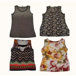 Y2K Grunge & Floral Embroidered Mixed Pattern Top ..