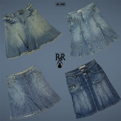 Y2K Britney Era Denim Midi Skirts (AA-848)