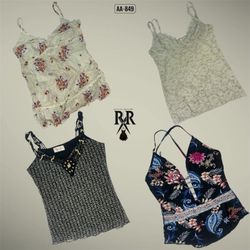 Y2K White and Black Mix Cami Tops (AA-849)