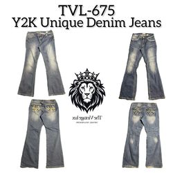 Y2K Unique Denim Jeans (TVL-675)