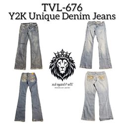 Y2K Unique Denim Jeans (TVL-676)