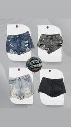 Y2K Ribbed Jean Short