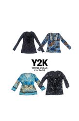Y2K European Mesh Long sleeve Tops (YWV8)