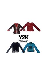 Y2K European Mesh Long sleeve Tops (YWV9)
