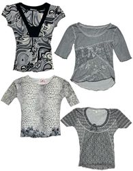 Y2K Midnight Swirl Tops: RE-049
