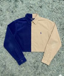 Upcycle  Half Corduroy & Half Ralph Lauren Shirts ..