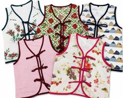 CR1628 UPCYCLED FLORAL TIE FRONT VEST