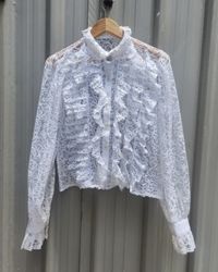 Upcycled Lace Cropped  Blouse