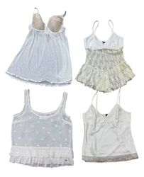 Y2K white Lace Trim Tops 15 pcs At 884