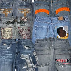 Y2K Hip Hop Baggy Jeans (H-2)