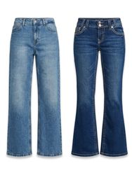 (FV1448) Y2K BoyFriend & Mix Flared Jeans