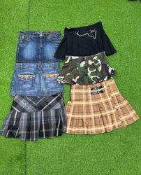 Tv122mix denim skirt
