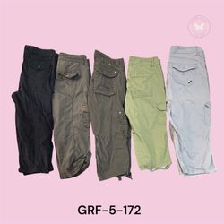 Ladies Cotton Cargo Capri Trousers – Y2K Fashion (..