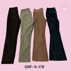 Women’s Oversized Corduroy Pants with Pockets (GRF..