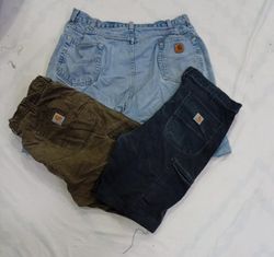 CR8535 UPCYCLED CARHARTT SHORTS