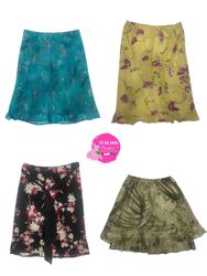 Y2K unique floral poly skirts