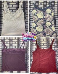 Y2K Vintage Cami & Tank Top Mix – Lace, Floral & S..