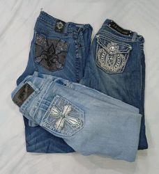 CR8549 Y2K FLARE & STRAIGHT JEANS