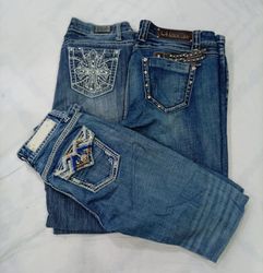 CR8550 Y2K FLARE & STRAIGHT JEANS
