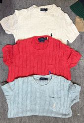 Ralph Lauren short sleeve cable knit swe..