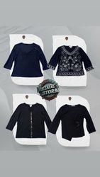 Y2K Midnight Noir Poly Blouse
