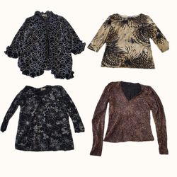 Y2K Grunge & Floral Embroidered Deep Earth Tone To..