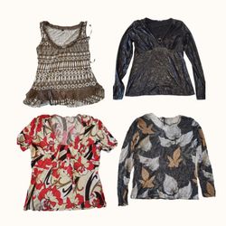 Y2K Grunge & Multi-Pattern Neutral Top Bundle (ST ..