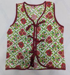 CR1644 UPCYCLED TIE FRONT VEST