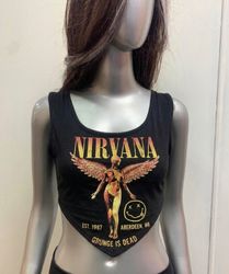 Upcycled Music Cropped Tops