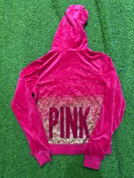 pink and bebe trousers and hoodies