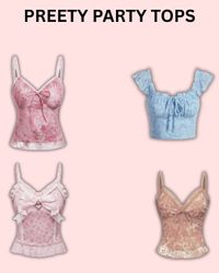 Y2K Pretty Party Tops # 180526