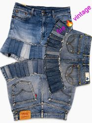 Upcycle denim shorts