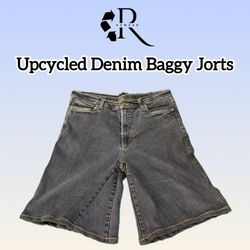 Upcycled  Denim Baggy  Jorts / Shorts