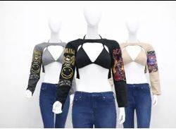 CR1651 UPCYCLED GRAPHIC BOLERO SET
