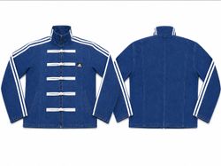 CR1652 UPCYCLED SPORT STRIPE DENIM JACKET
