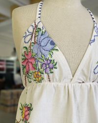 Upcycled y2k Halter Top