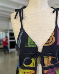 Upcycled y2k Tie-Front Tank Top