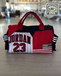 Upcycled Sports Patchwork Duffle Bag