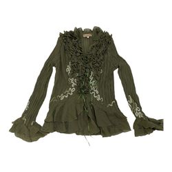 Y2K ruffle blouse