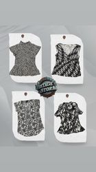 Y2K Printed Wrap Blouses