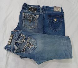 CR8607 VINTAGE MIX BRANDED FLARE & STRAIGHT JEANS