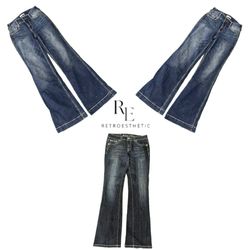 Y2K Denim Flare Jeans RE-3254
