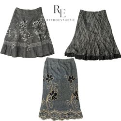 Y2K Gouchi Vibe Girl  corduroy Midi Skirts RE-3258