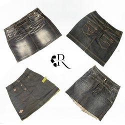 Y2K Paris Hilton Denim Mini Skit RW2002