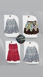 Y2K Floral Fusion Poly Skirt