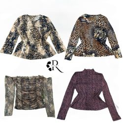 Y2K Unique Girl Animal Print Full Sleeves Tops RW2..