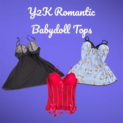 Y2K Romantic Babydoll Tops - (19/05)