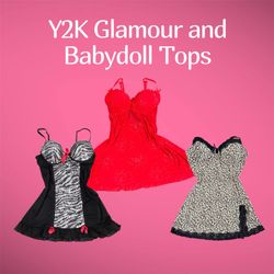 Y2K Glamour and babydoll Tops - (19/05)