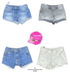 Y2k micro mini denim short