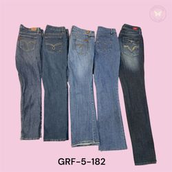 Y2K modische Damen Baggy Denim Hose (GRF-5-182)